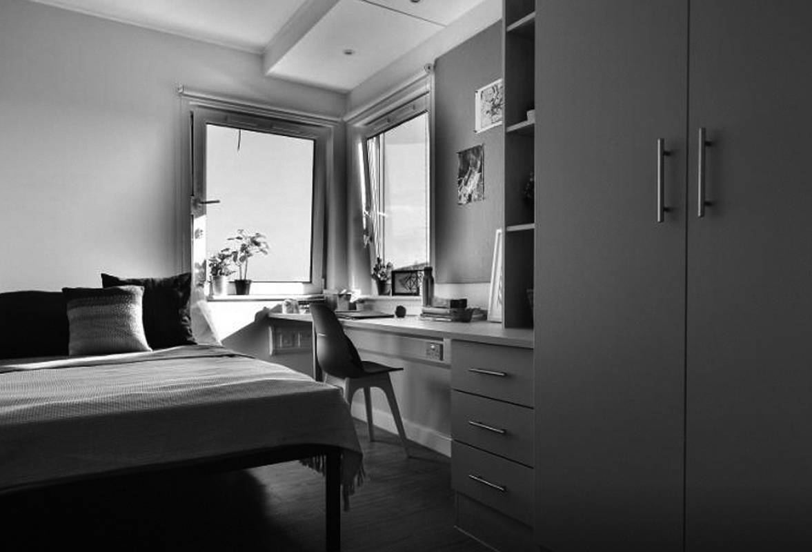 student accommodation (B&W)